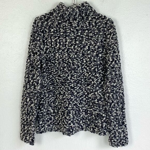 Talbots Wool Blend Turtleneck Black and White Sweater - Picture 4 of 6